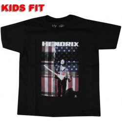 Rock Off tričko metal Jimi Hendrix Peace Flag černá