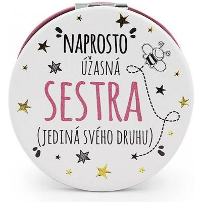 Nekupto Zrcátko dvojité Úžasná sestra 7cm – Zboží Dáma