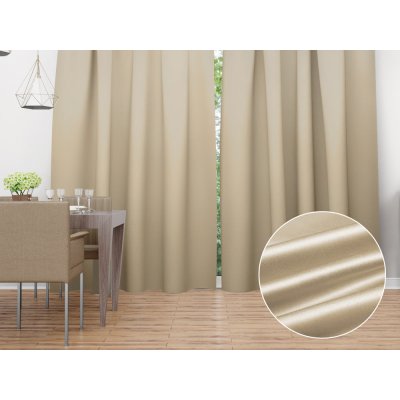 Biante Saténový závěs LUX-054 Latte 140x210 cm – Hledejceny.cz
