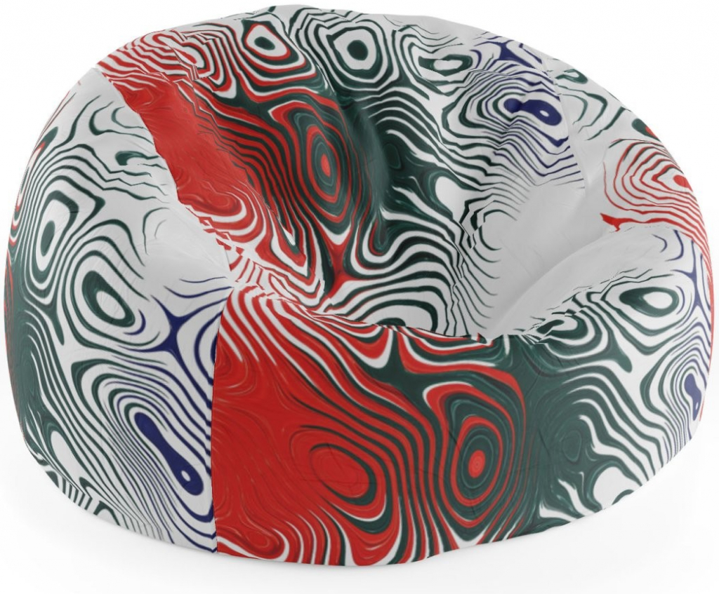 Sablio sedací vak Cocoon dvoubarevná abstrakce 115 x 75 cm x 45 cm