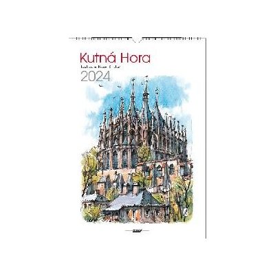 Kutná Hora akvarel Nástěnný Karel Stolař 2024 – Zboží Mobilmania
