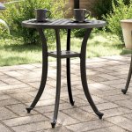 OMAXI 475618 Zahradní stůl černý Ø 48 x 53 cm litý hliník – Hledejceny.cz