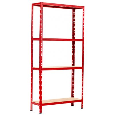 Trestles Regál Super Eko Hit RNDU-KUI 1800 x 900 x 300 mm 4 police červený RNDU-KUI30-4-3000 – Sleviste.cz