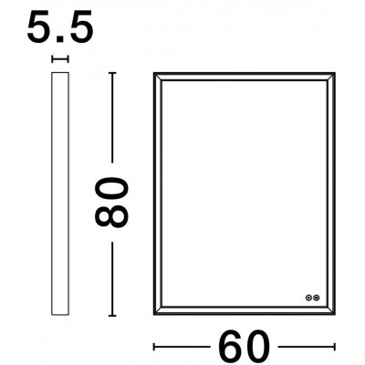 NOVA LUCE Ambor černý 80 x 60 cm – Hledejceny.cz
