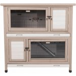 Trixie Natura králíkárna s tepelnou izolací 2 patra šedá 116 x 113 x 65 cm – Sleviste.cz