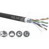síťový kabel Solarix SXKD-5E-FTP-PVC+PE venkovní FTP, Cat5E, drát, PVC+PE, dvojitý plášť, cívka, 305m