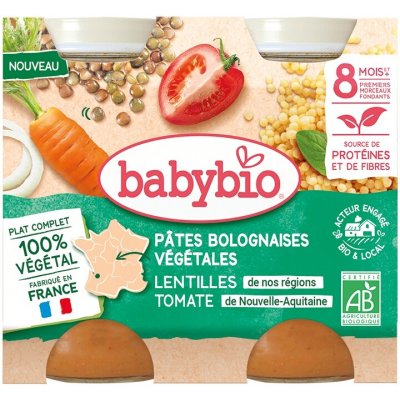 Babybio Zeleninové boloňské těstoviny s čočkou a rajčetem 400 g – Zbozi.Blesk.cz