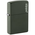 Zippo benzínový Mat Green te Logo 26093 – Hledejceny.cz