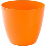 Plastkon květináč Ella lesklá 11 cm oranžový – Hledejceny.cz