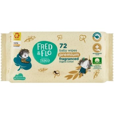 Fred & Flo Premium bavlněné vlhčené ubrousky 72 ks – Hledejceny.cz