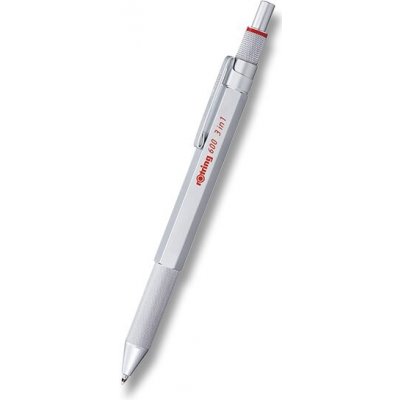 Rotring kuličkové pero Multipen 600 Silver 3 v 1 3 barvy + mechanická tužka 0,5 mm – Zboží Dáma