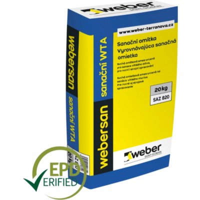 Webersan sanační WTA - sanační omítka - 20 kg balení 20 kg 1 ks – Zboží Mobilmania