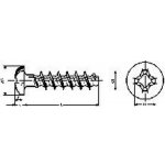šroub 3.5x7 ZINEK půlkulatá hlava křížová drážka (PH), do plastu F tupé, EJOT – Zboží Mobilmania