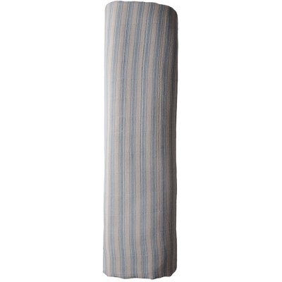Mushie Muslin Swaddle Blanket Organic Cotton zavinovačka Blue Stripe