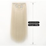 Vlasy clip in 4 pásy - perleťové blond rovné vlasové příčesky 55 cm – Zboží Mobilmania