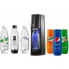 Sodobar SodaStream E-Terra Black + láhve FUSE 3 x 1l + Sirup Pepsi 440 ml + Mirinda 440 ml + 7UP 440 ml