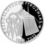 Česká mincovna 100. výročí zahájení pravidelného vysílání československého rozhlasu 200 Kč 2023 stříbrná mince Proof 13 g – Zboží Dáma