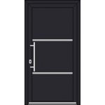 OknaDvereNaMiru.cz Vchodové dveře INOX 1415 antracit 110 x 215 cm – Zboží Mobilmania