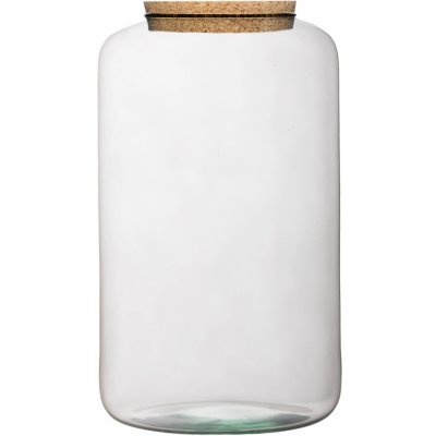 ecoglassworks Skleněná dóza Paeonia s korkovým špuntem, 25x15 cm – Hledejceny.cz