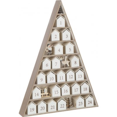 J-line Bílý dřevěný adventní kalendář Garry – Hledejceny.cz