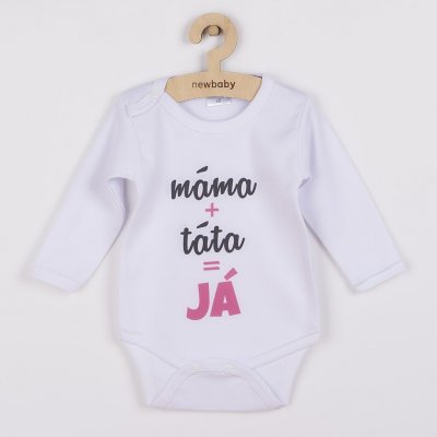 Body s potiskem New Baby máma plus táta rovná se JÁ – Zboží Dáma