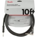 Fender Performance Series Instrument Cable 3m Angled BLK