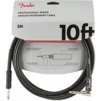 Fender Performance Series Instrument Cable 3m Angled BLK