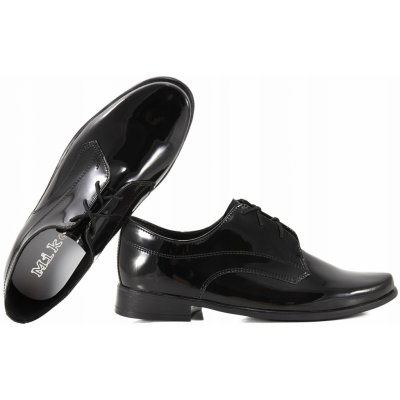 Miko 018 chlapecké společenské polobotky černé – Zboží Mobilmania