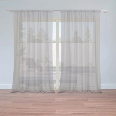 Záclony Šedá: 2 ks - 150x250 cm - Sablio – Hledejceny.cz