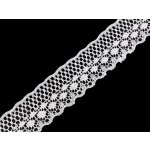 Silonová krajka šíře 32 mm Varianta: bílá, Balení: 25.2 m – Zboží Dáma