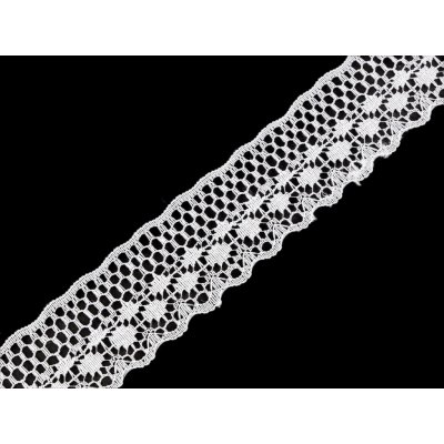 Silonová krajka šíře 32 mm Varianta: bílá, Balení: 25.2 m – Zboží Dáma