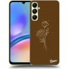 Pouzdro a kryt na mobilní telefon Samsung Picasee silikonové Samsung Galaxy A05s Brown flowers černé