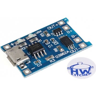 HWKITCHEN Micro USB nabíječka LiPol/Li-Ion 1A s ochranou HW367 – Zboží Živě