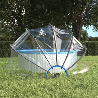 vidaXL Kopule na bazén kulatá 467 x 234 cm PVC – Zboží Dáma