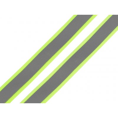 Prima-obchod Reflexní páska šíře 15 mm na tkanině, barva 1 žlutozelená ost. neon