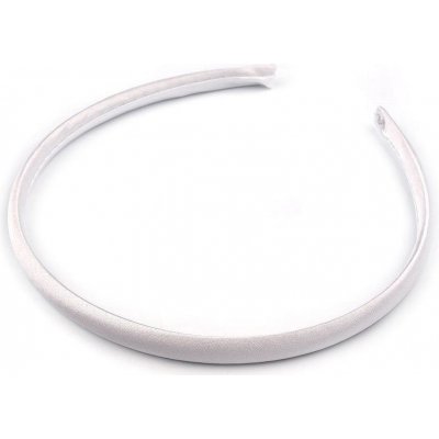 Saténová čelenka do vlasů Varianta: 1 bílá, Balení: 1 ks – Zboží Dáma