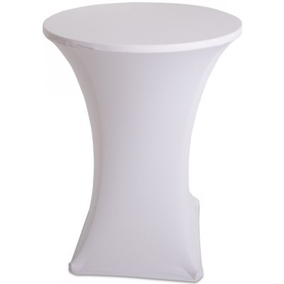 Jansen Display Elastický ubrus na kulatý koktejlový stolek bílá 800 x 1095 mm – Zbozi.Blesk.cz