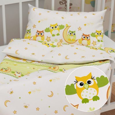 Biante Dětské bavlněné povlečení Sandra SA-594 zelené 90 x 140 cm 40 x 60 cm – Sleviste.cz