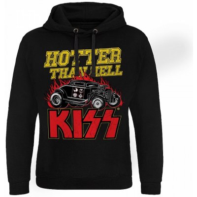 KISS mikina Hotter Than Hell Epic Hoodie Black – Hledejceny.cz