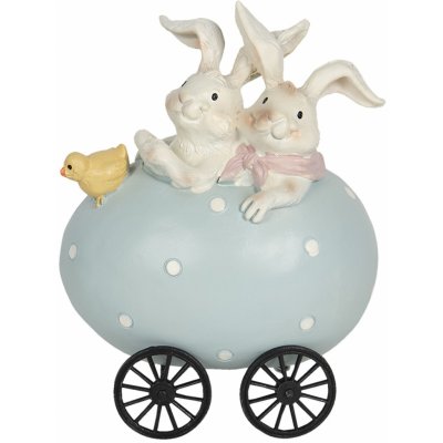 Dekorace králíci ve vajíčku na kolečkách 10*7*13 cm – Hledejceny.cz