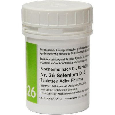 Adler Pharma Schüsslerovy soli Nr. 26 Selenium D12 400 tablet – Hledejceny.cz