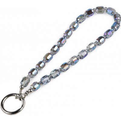 Prima-obchod Přívěsek na mobil ze skleněných korálků, barva 3 šedofialová AB – Zboží Živě