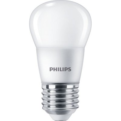 Philips LED kapka P45 5W/40W E27 2700K 470lm NonDim 15Y opál˙ – Hledejceny.cz