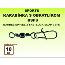 SPORTS Karabinka s obratlíkem BSFS vel.20 4kg 10ks