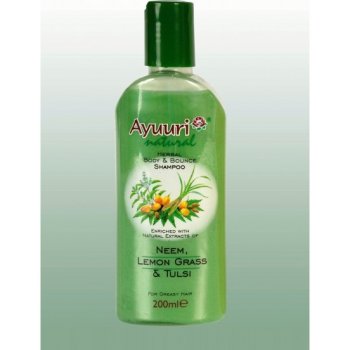 Ayuuri Shampoo pro mastné vlasy Neem,citronová Tráva Tulsi 200 ml