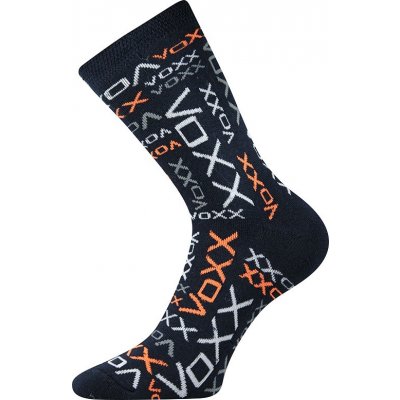 Voxx MATRIX froté ponožky vzor tm. modrá / oranžová – Zboží Mobilmania