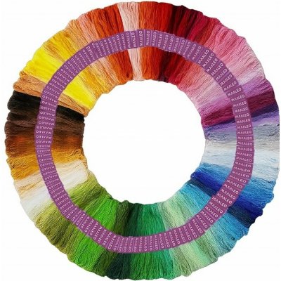 Ruhhy 25662 Sada barevných vyšívacích nití 150 ks x 8 m – Zboží Mobilmania