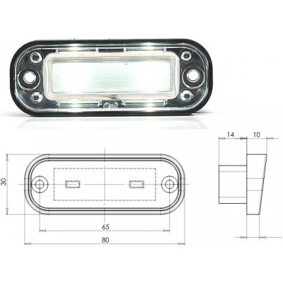 Osvětlení spz horní 12v/36v 2xled kabel 0,24m 0262646_A, , , – Hledejceny.cz