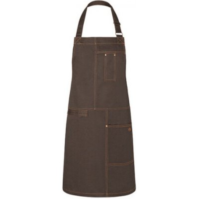Karlowsky Gastro zástěra s laclem KY113 Chocolate 68x80cm – Hledejceny.cz