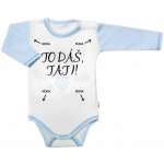 Baby Nellys Body dlouhý rukáv s vtipným textem To dáš Tati! kluk – Sleviste.cz